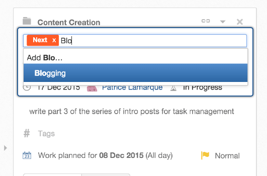 task filters