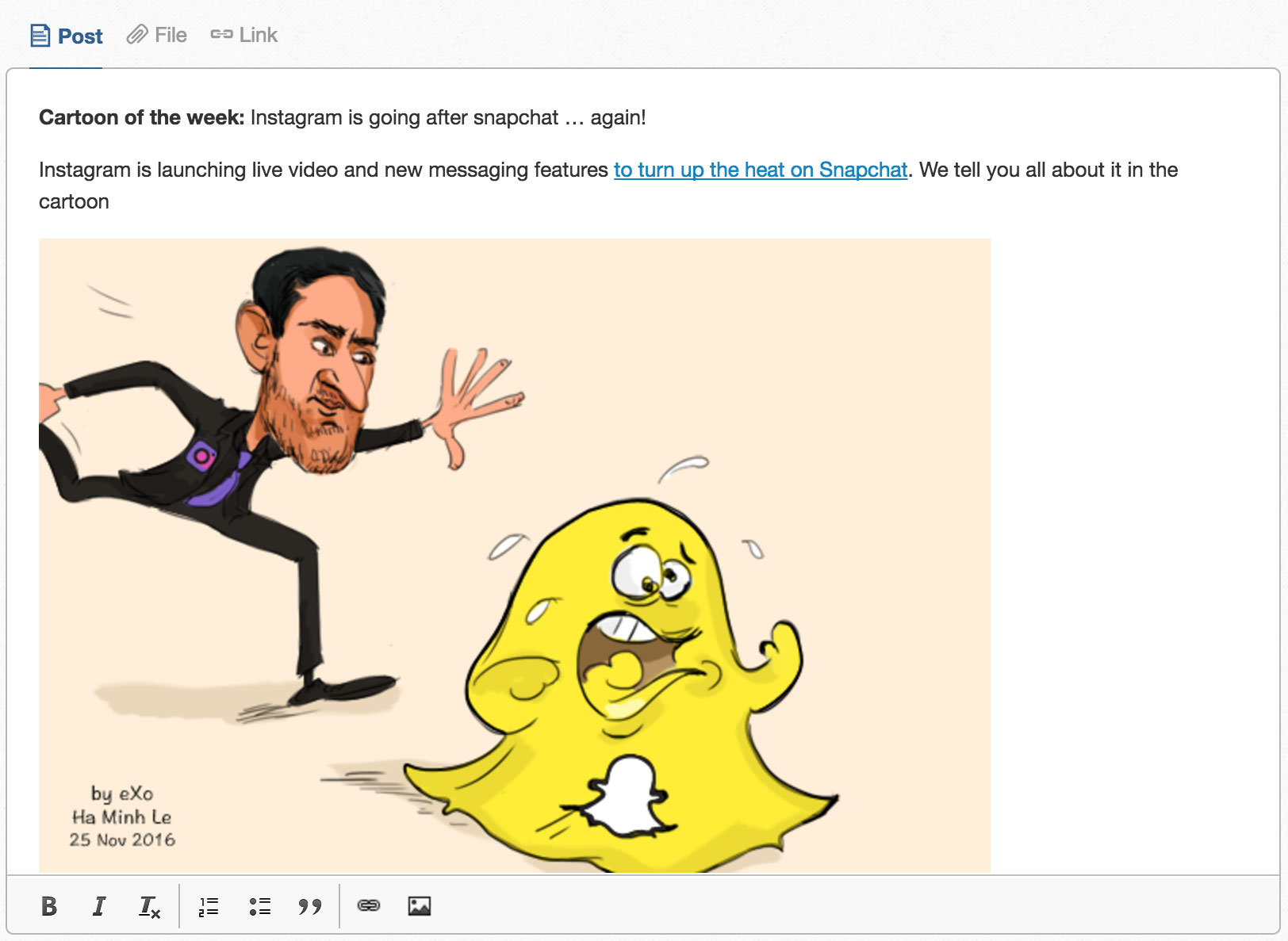 Dressing up a post from Microblog