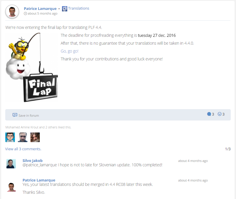 join the Translations space in eXo community